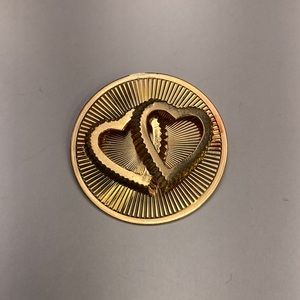 Vintage Gold Hearts Pin
